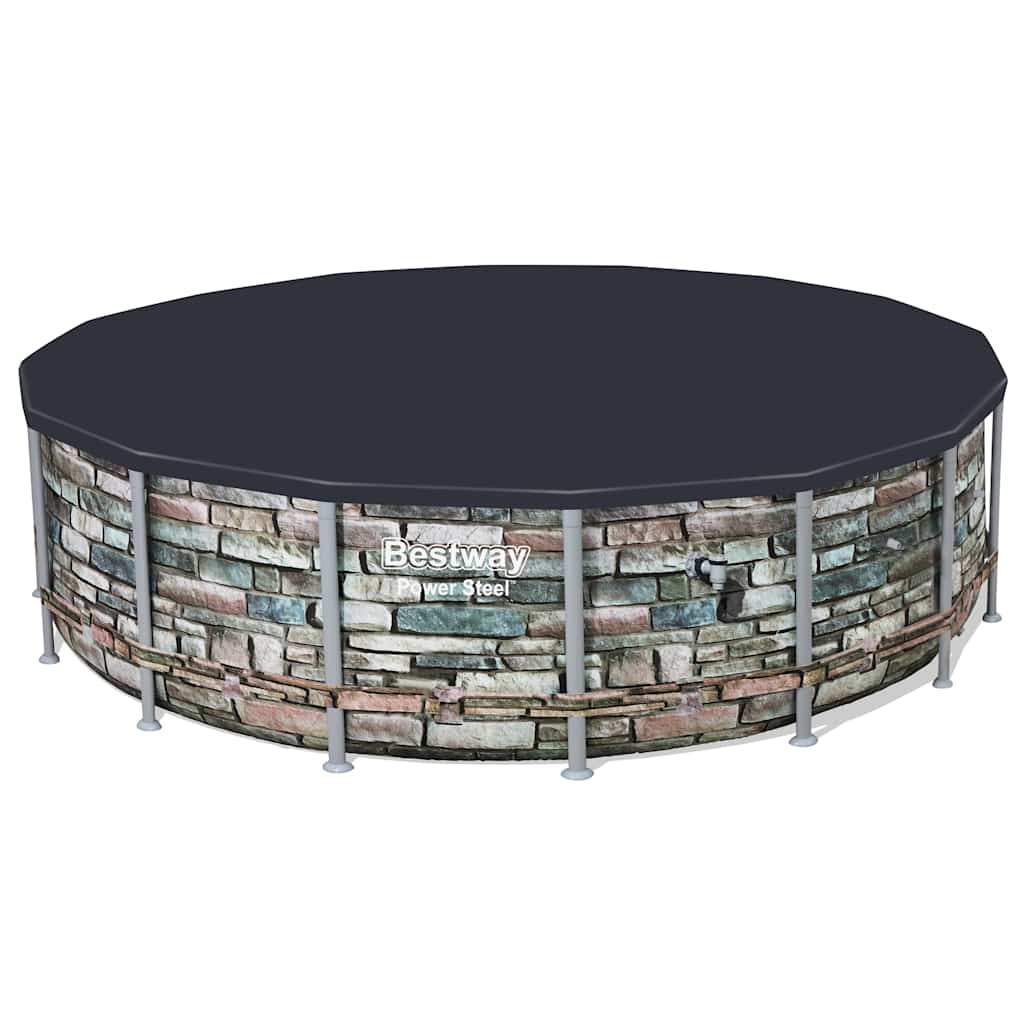 Pool Cover | Anthracite | PVC | 488 cm diameter |  Waterproof materials