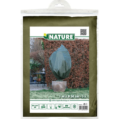 Winter Fleece Covers 3 pcs 50 g/m² 100x50 cm Green