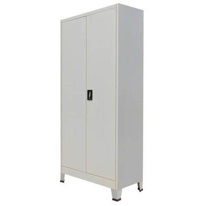 Office Cabinet with 2 Doors Steel 35.4"x15.7"x70.9" Gray