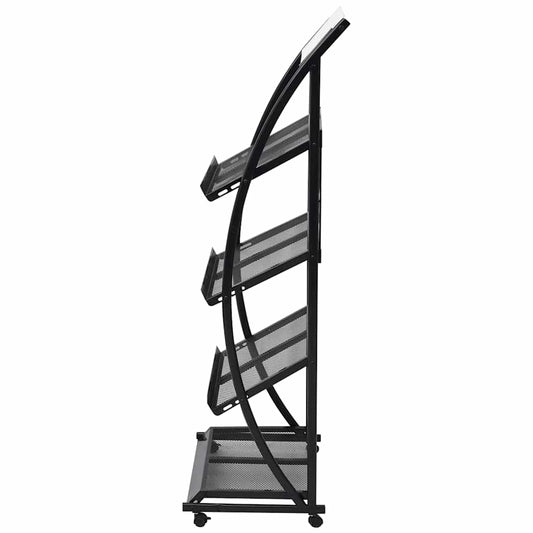 Magazine Rack | Black and White | Steel frame, MDF board | Medium
