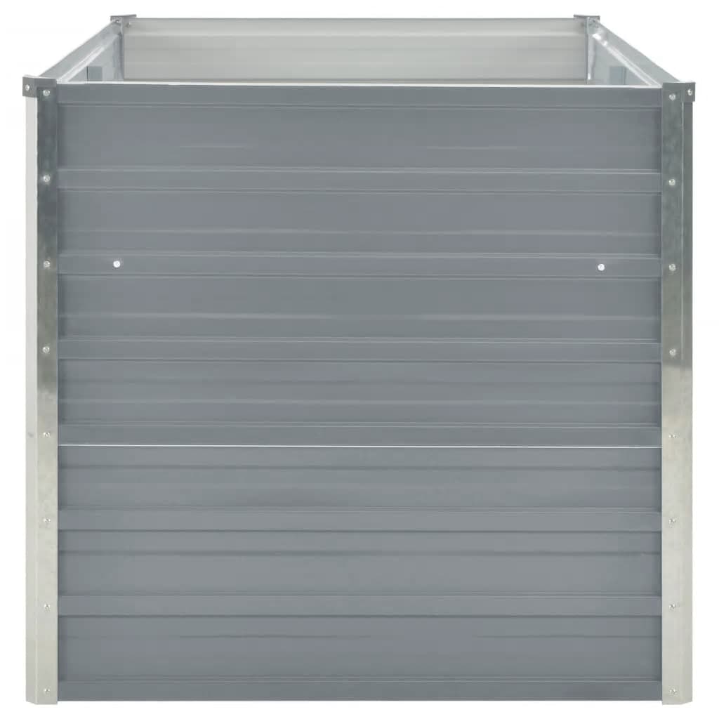 Raised Garden Bed 160x80x77 cm Galvanised Steel Grey