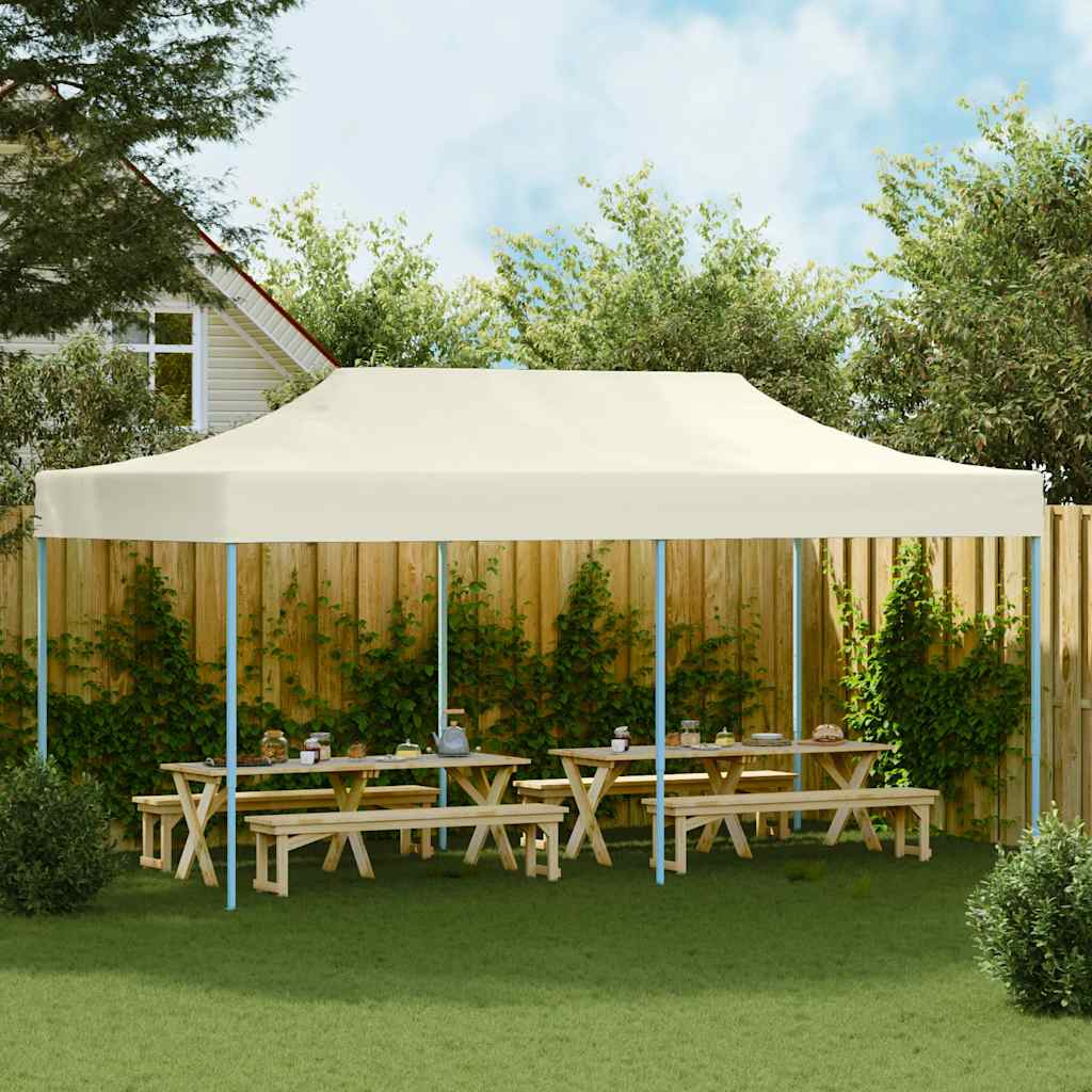 Foldable Tent Pop-Up 3x6 m Cream White