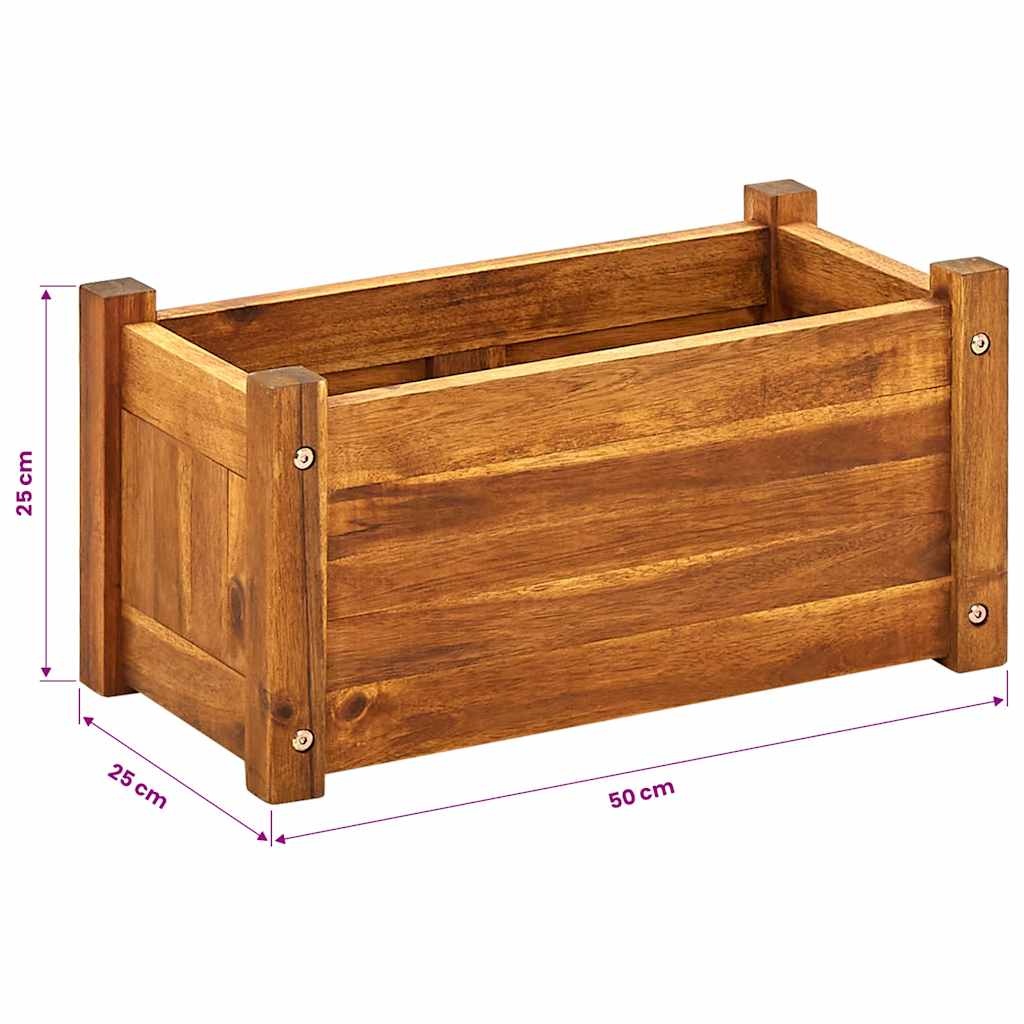 Garden Raised Bed Acacia Wood 19.7"x9.8"x9.8