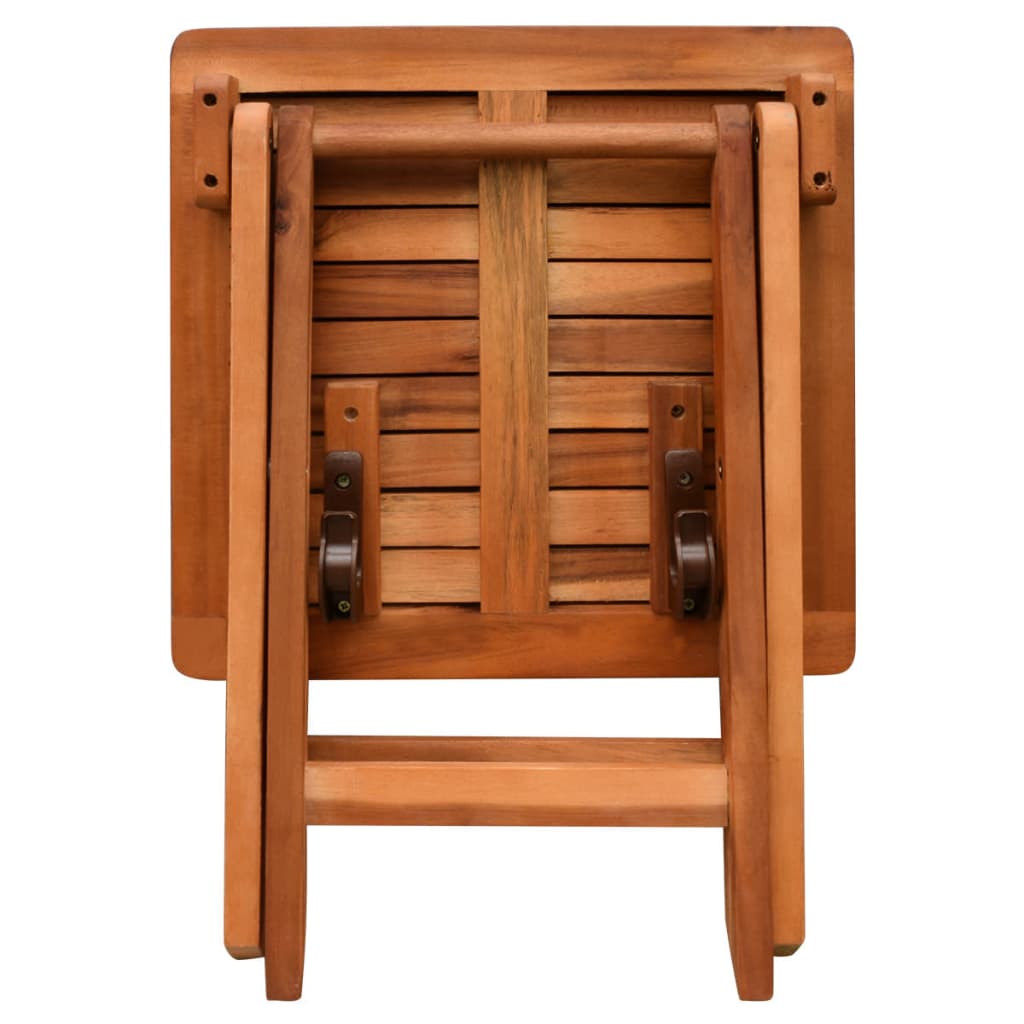 Sun Lounger And Table | Brown | Solid acacia wood | Standard | Foldable