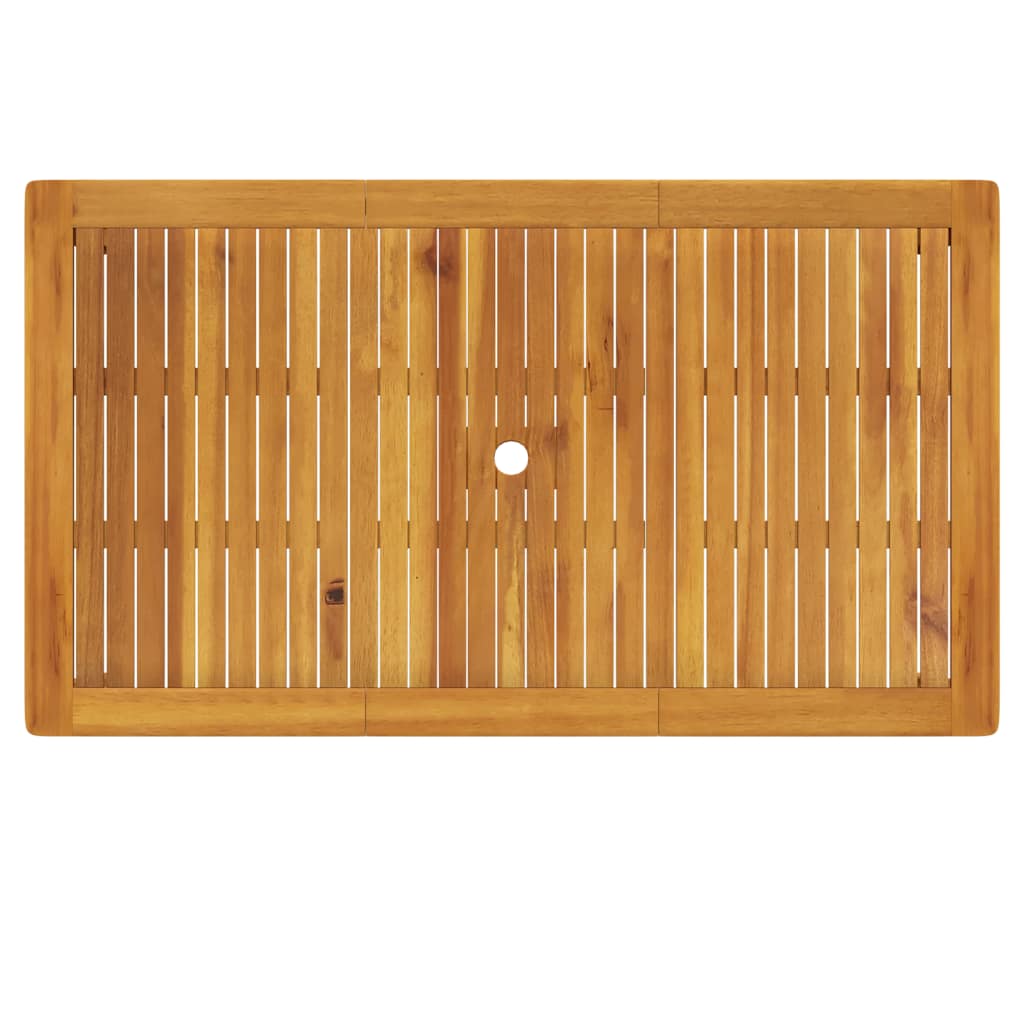 vidaXL Garden Table Varied wood tones Solid Acacia Wood Medium Durable