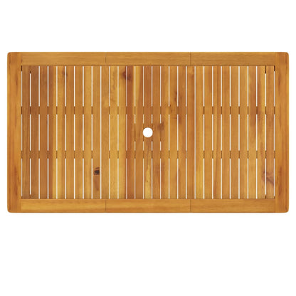 vidaXL Garden Table Varied wood tones Solid Acacia Wood Medium Durable