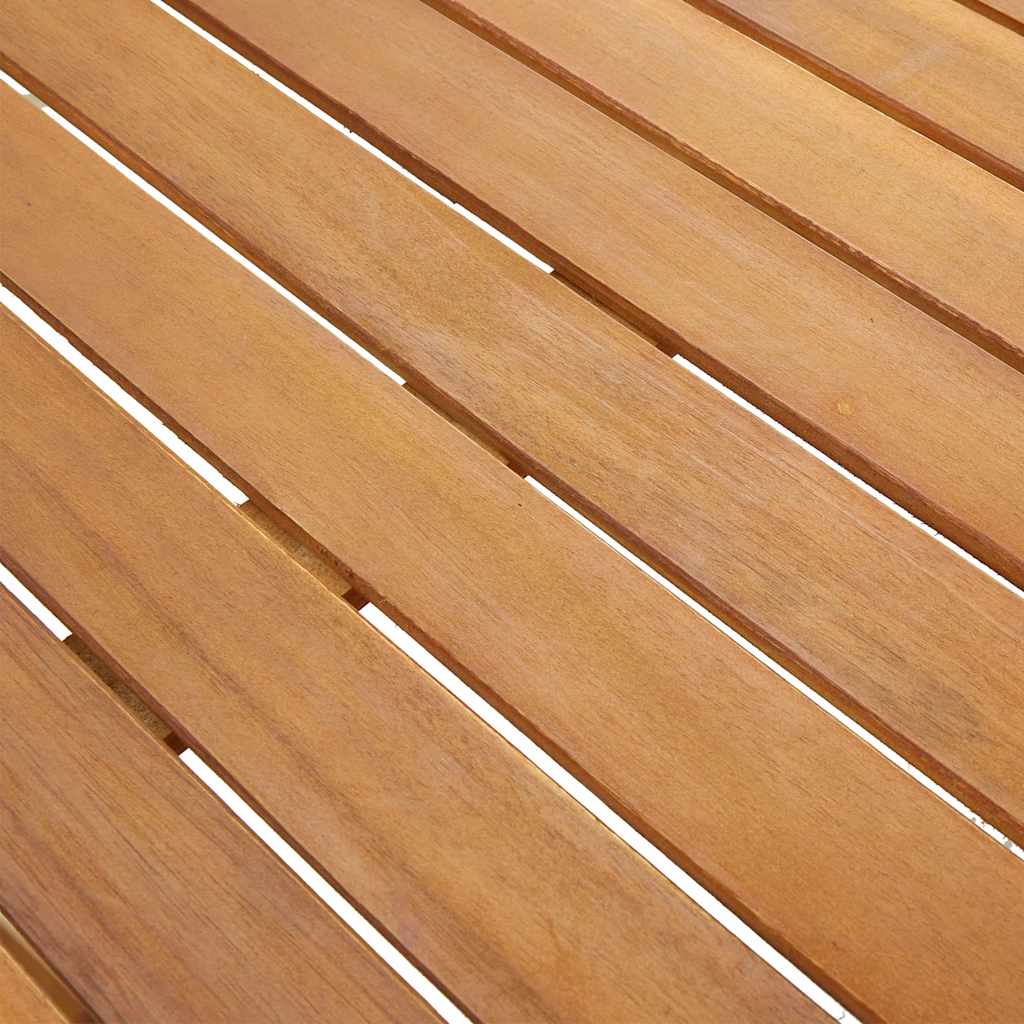 vidaXL Garden Table Varied wood tones Solid Acacia Wood Medium Durable