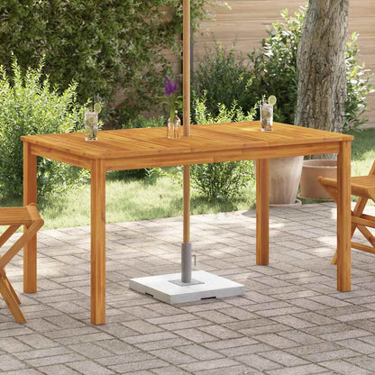 vidaXL Garden Table Varied wood tones Solid Acacia Wood Medium Durable