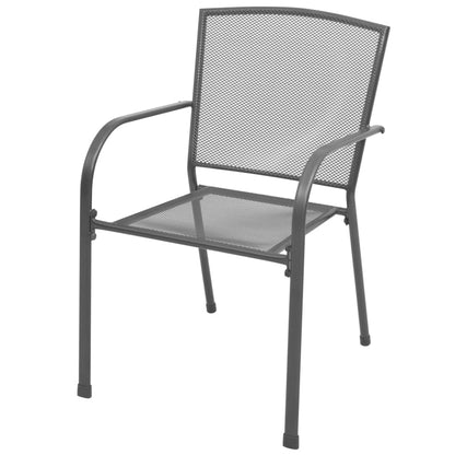 Outdoor Chair | Set of 2 | Anthracite | E-coated, powder-coated steel