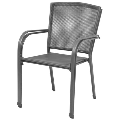 Outdoor Chair | Set of 2 | Anthracite | E-coated, powder-coated steel