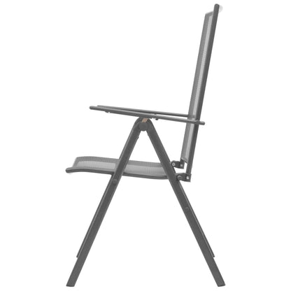 Reclining Chair Set of 2 Anthracite E-coated, powder-coated steel