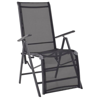 Sunlounger | Black | Aluminium | Medium | Adjustable Armrests