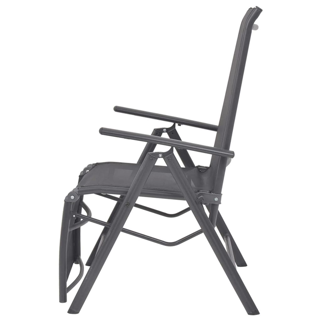 Sunlounger | Black | Aluminium | Medium | Adjustable Armrests