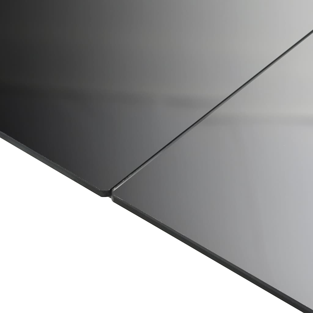 Garden Dining Table | Black | Aluminium and Glass | 190 x 90 cm | Durable