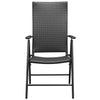 Stackable Garden Chairs 2 pcs Poly Rattan Black