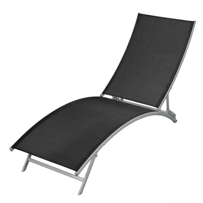 Sunlounger | Black | Steel | Durable | Sun Lounger | Waveform | Modern