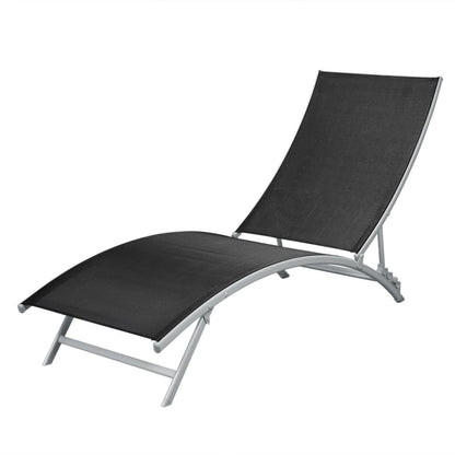 Sunlounger | Black | Steel | Durable | Sun Lounger | Waveform | Modern