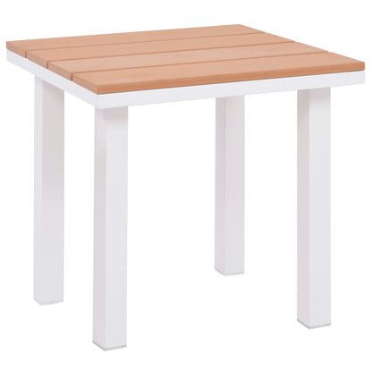 Sun Lounger with Table Aluminum WPC and Brown
