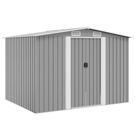 Garden Shed | Grey | Galvanised Steel | Large | Garden Shed | Rectangular