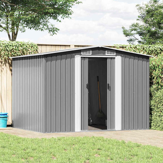 Garden Shed | Grey | Galvanised Steel | Large | Garden Shed | Rectangular
