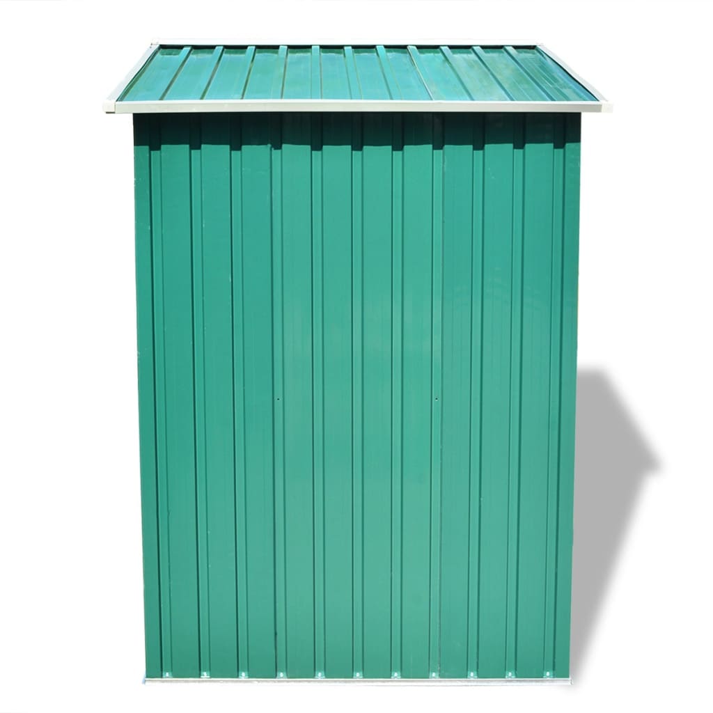 Garden Storage Shed Green Metal 204x132x186 cm