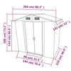 Garden Storage Shed Green Metal 204x132x186 cm