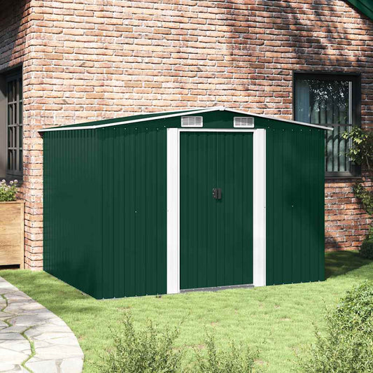 Garden Shed | Green | Galvanised steel | Large | Sliding Components