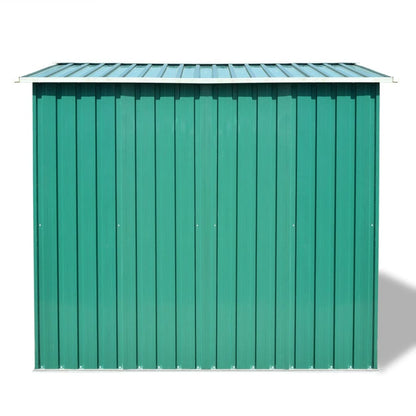 Garden Storage Shed Green Metal 257x205x178 cm