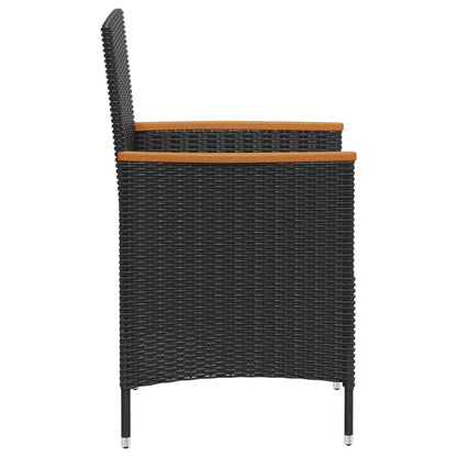 7 Piece Patio Dining Set with Cushions Poly Rattan