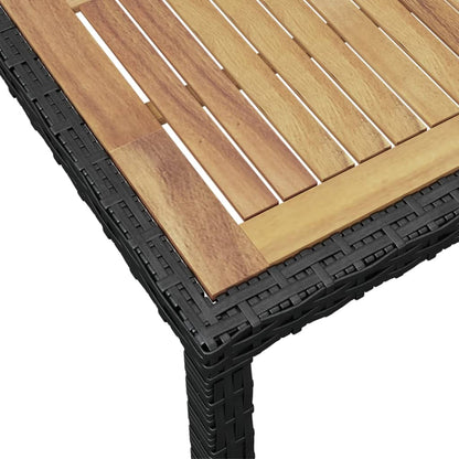 7 Piece Patio Dining Set with Cushions Poly Rattan