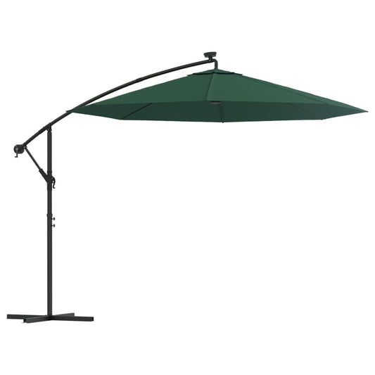 Hanging Parasol Green Polyester fabric, Metal 118.1 in diameter