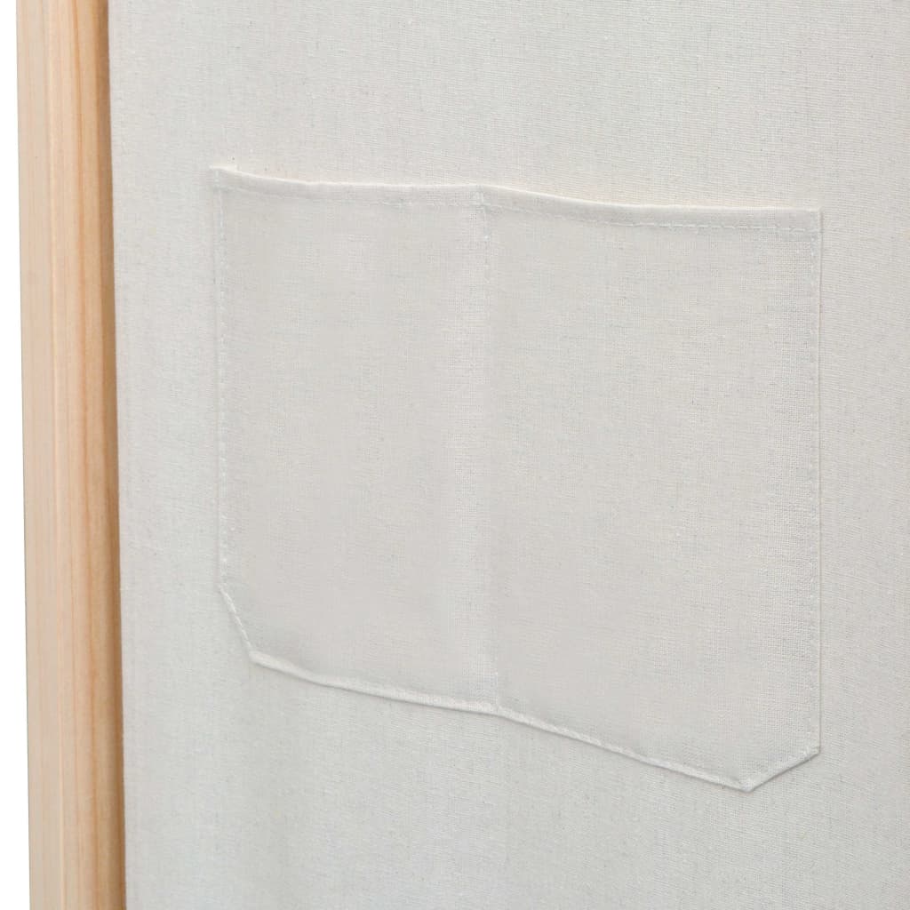 3-Panel Room Divider Cream 120x170x4 cm Fabric