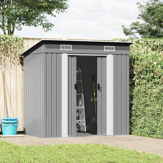 Garden Shed | Grey | Galvanised steel | 190x124x181 cm | Garden Shed