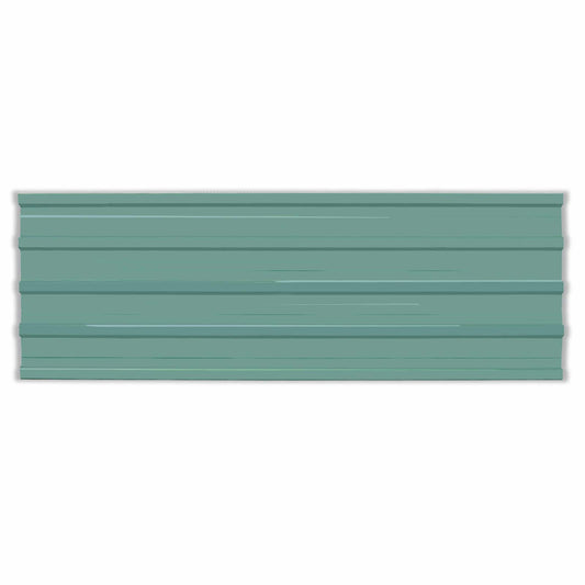 Roof Panel 12 pcs Green 129 x 45 cm Galvanised steel