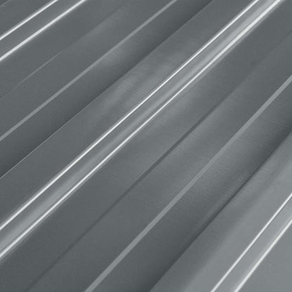 Roof Panel 12 pcs Grey 50.79 x 17.72 in Galvanised steel