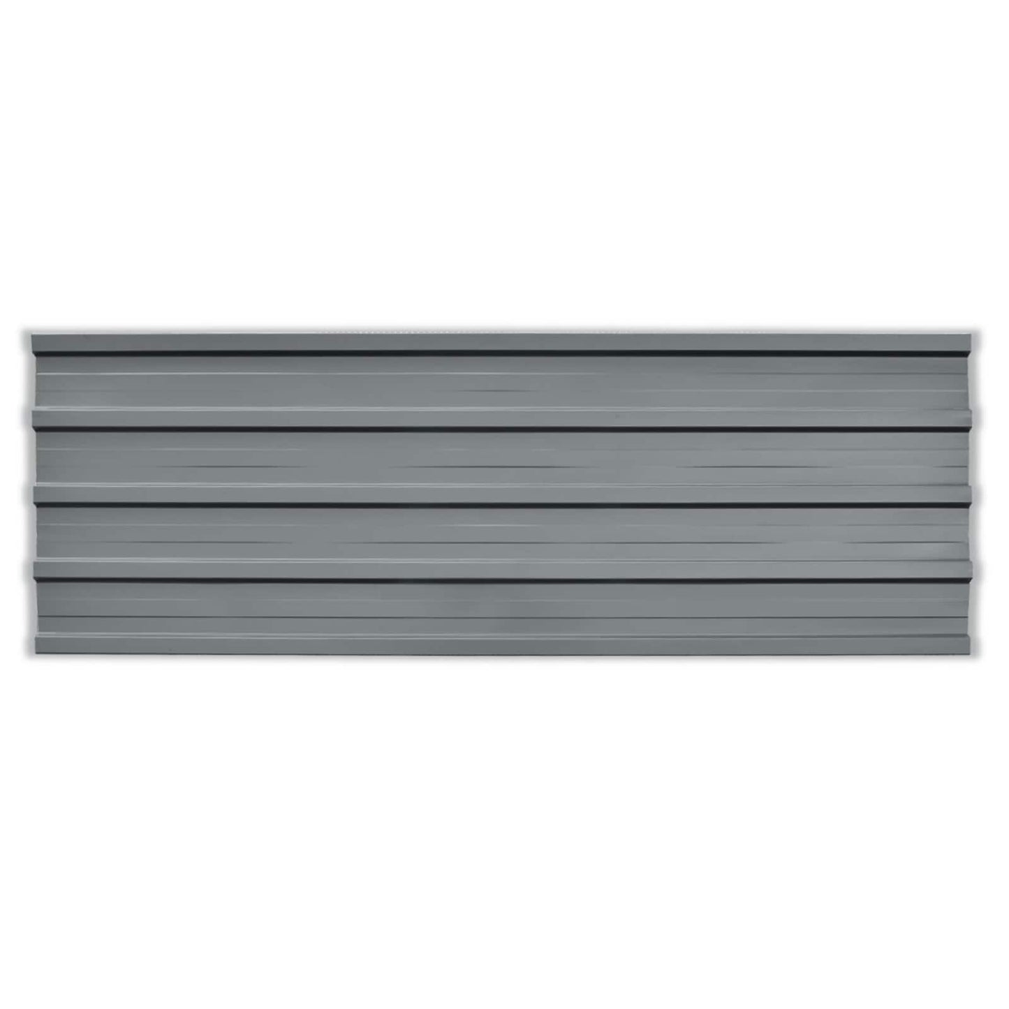 Roof Panel 12 pcs Grey 50.79 x 17.72 in Galvanised steel