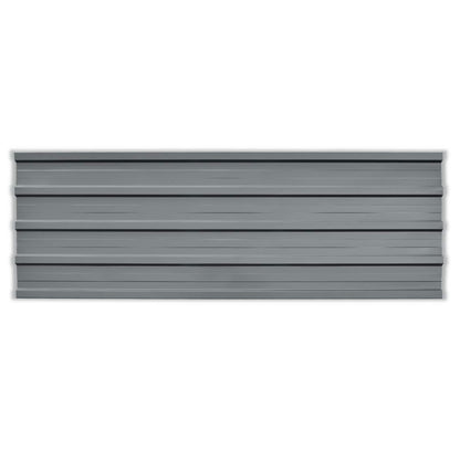 Roof Panel 12 pcs Grey 50.79 x 17.72 in Galvanised steel