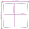 Sunshade Sail HDPE Square 3.6x3.6 m White