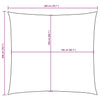 Sunshade Sail Oxford Fabric Square 2x2 m Cream