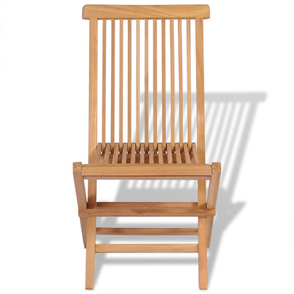 Folding Chair | Set of 4 | Natural Teak | Solid Teak Wood | Standard