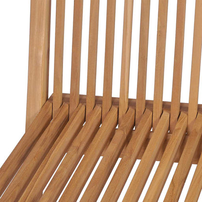 Folding Chair | Set of 4 | Natural Teak | Solid Teak Wood | Standard