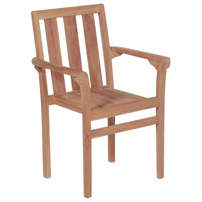 Stackable Chair | Set of 2 | Warm Teak | Teak wood | Standard | Stackable