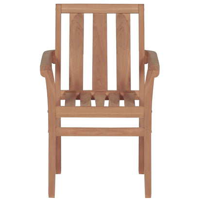Stackable Chair | Set of 2 | Warm Teak | Teak wood | Standard | Stackable