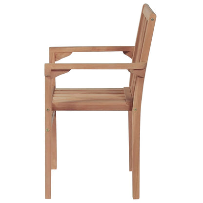 Stackable Chair | Set of 2 | Warm Teak | Teak wood | Standard | Stackable