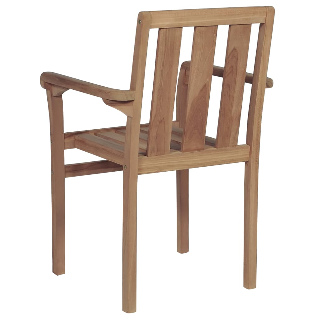 Stackable Chair | Set of 2 | Warm Teak | Teak wood | Standard | Stackable