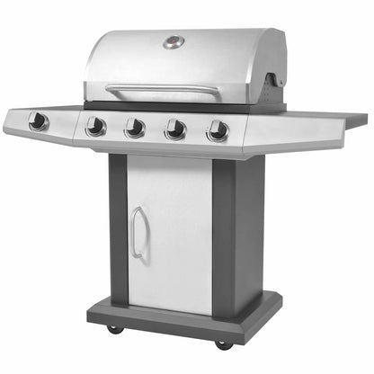 Gas Barbecue Grill Silver Stainless steel