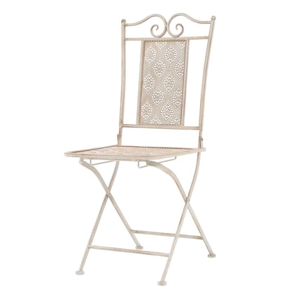 3 Piece Bistro Set Steel White