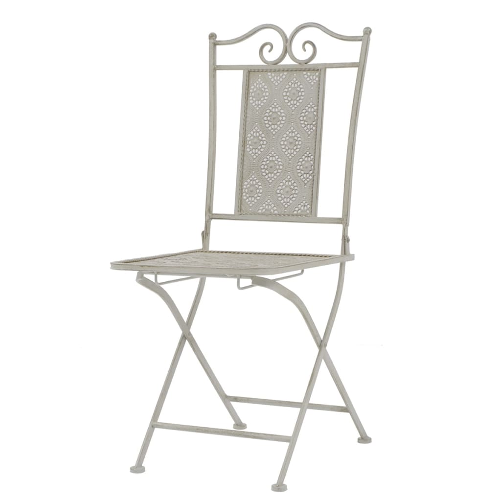 3 Piece Bistro Set Steel Grey