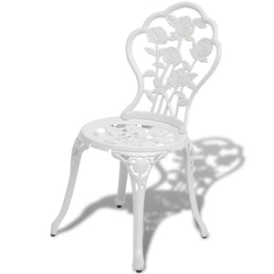 Bistro Chairs 2 pcs Cast Aluminium White