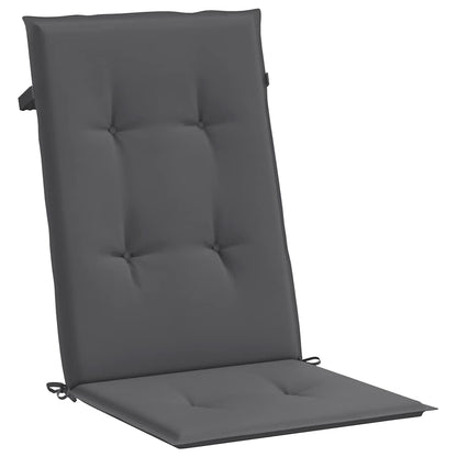 Garden Highback Chair Cushions 2 pcs Anthracite 47.2"x19.7"x0.8" Fabric